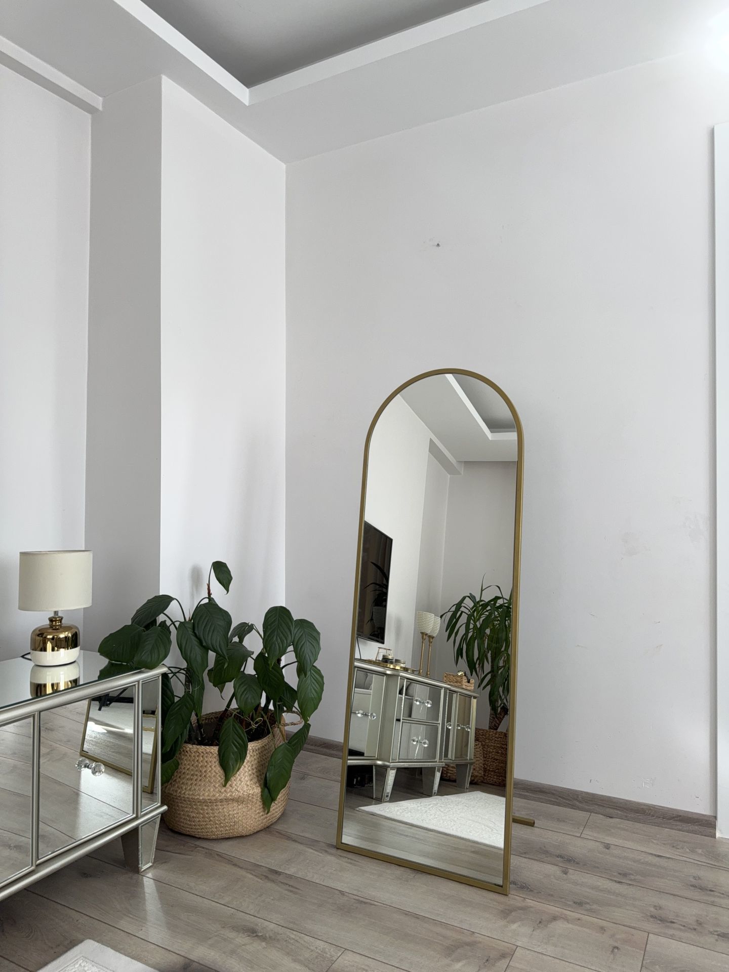 140X50 CM GOLD OVAL AYAKLI BOY AYNASI