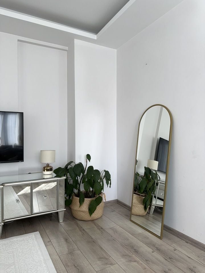 140X50 CM GOLD OVAL AYAKLI BOY AYNASI