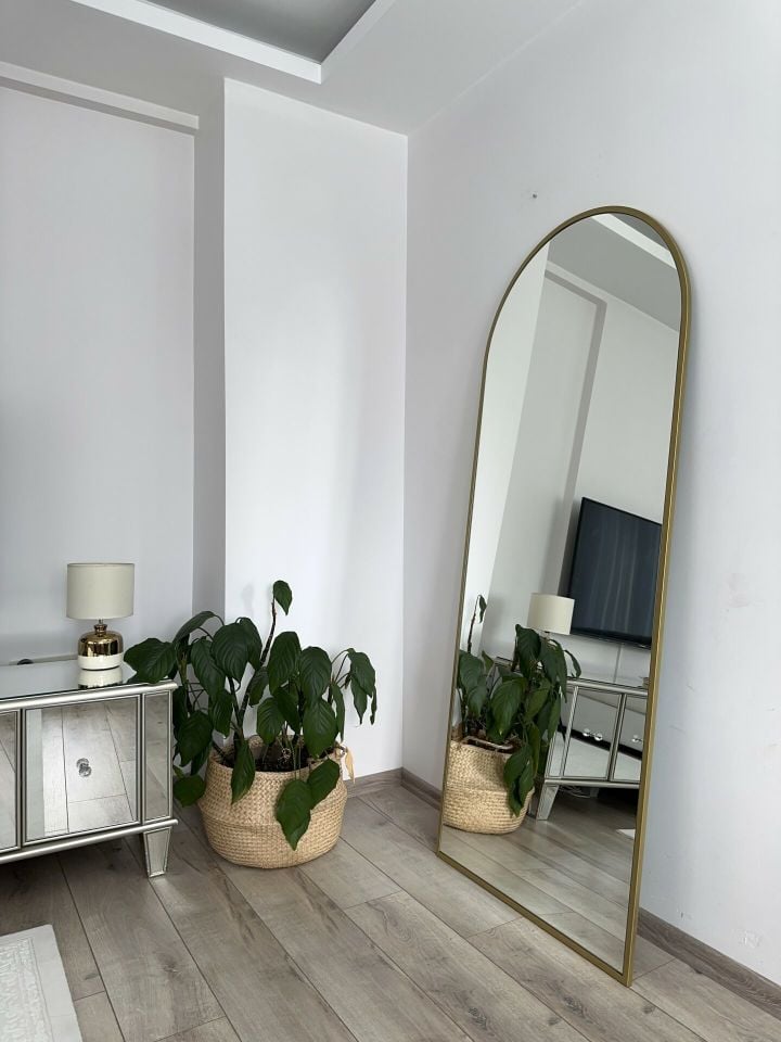 180X80 GOLD OVAL AYAKLI BOY AYNASI