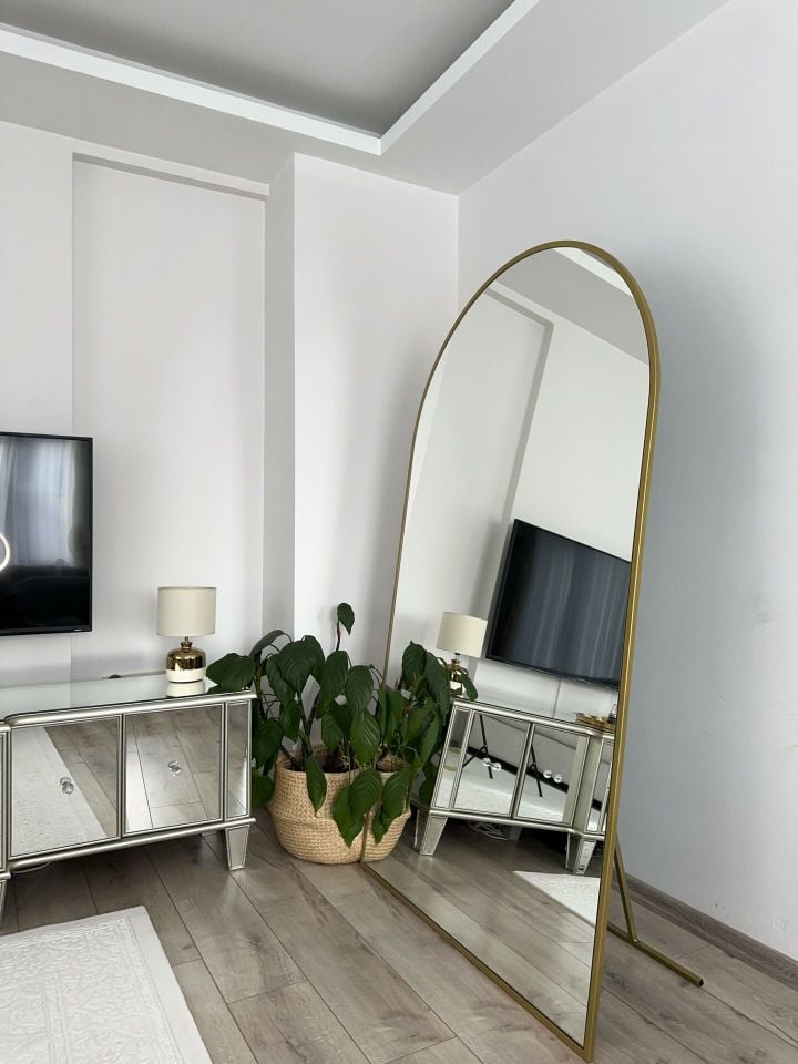 180X100 GOLD OVAL AYAKLI BOY AYNASI