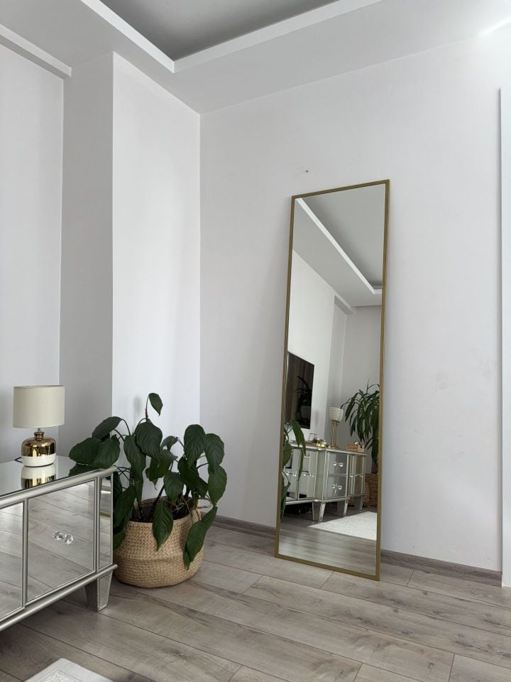 180X50 CM GOLD DİKDÖRTGEN BOY AYNASI