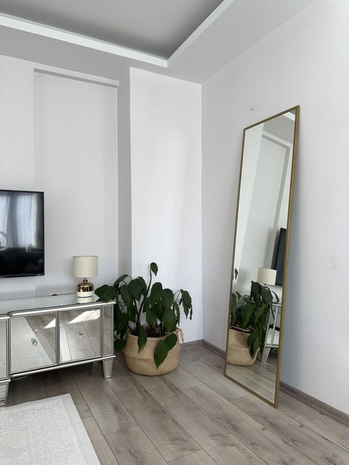 180X50 CM GOLD DİKDÖRTGEN BOY AYNASI