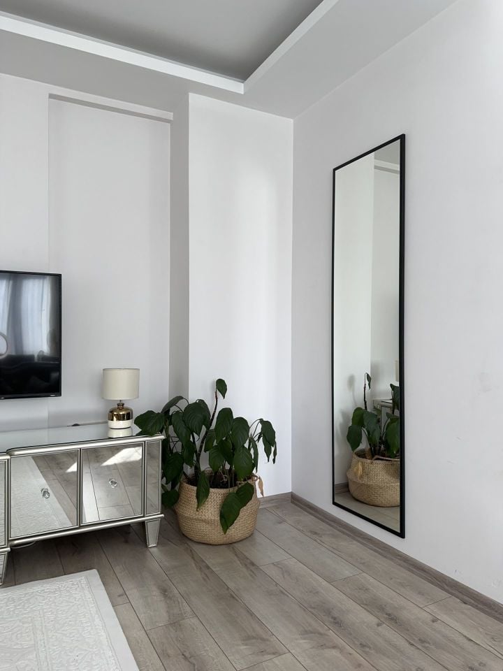 180X50 CM SİYAH DİKDÖRTGEN BOY AYNASI