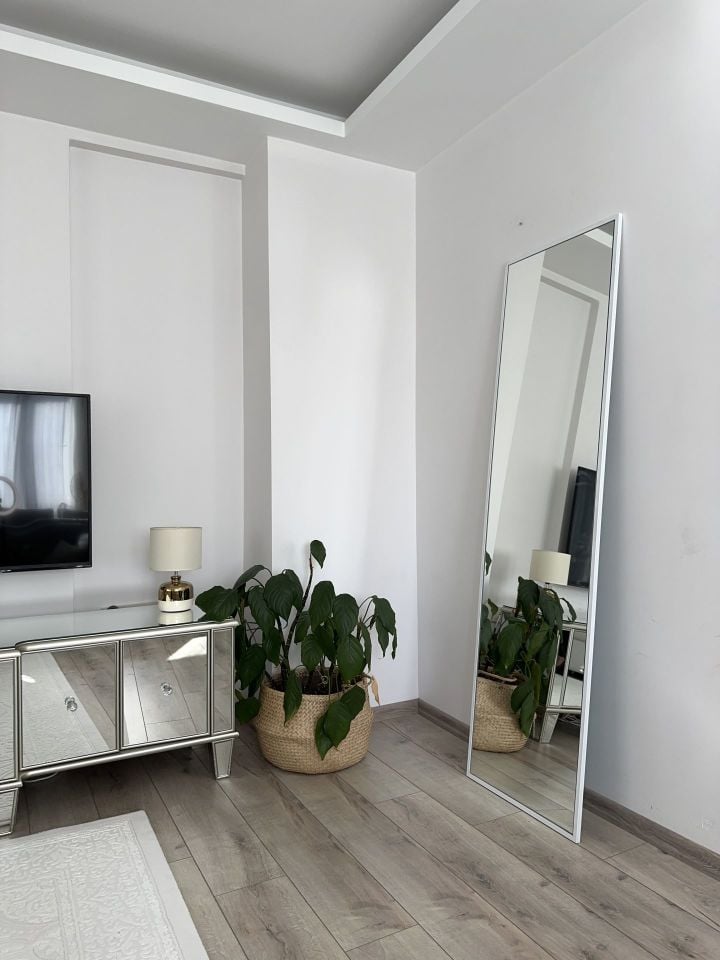 180X50 CM BEYAZ DİKDÖRTGEN BOY AYNASI