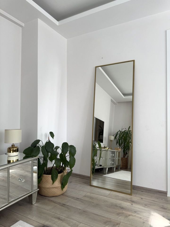 180X60 GOLD DİKDÖRTGEN BOY AYNASI