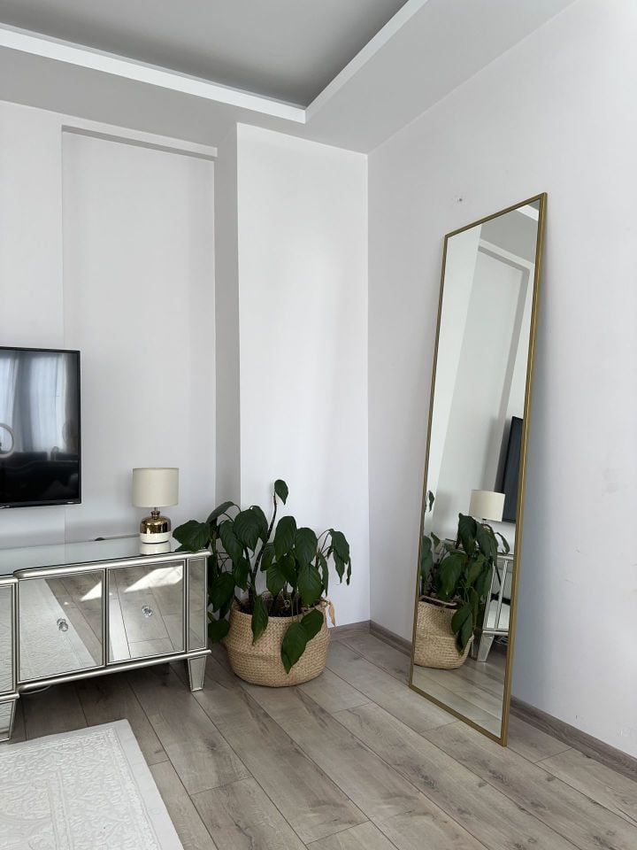 180X60 GOLD DİKDÖRTGEN BOY AYNASI