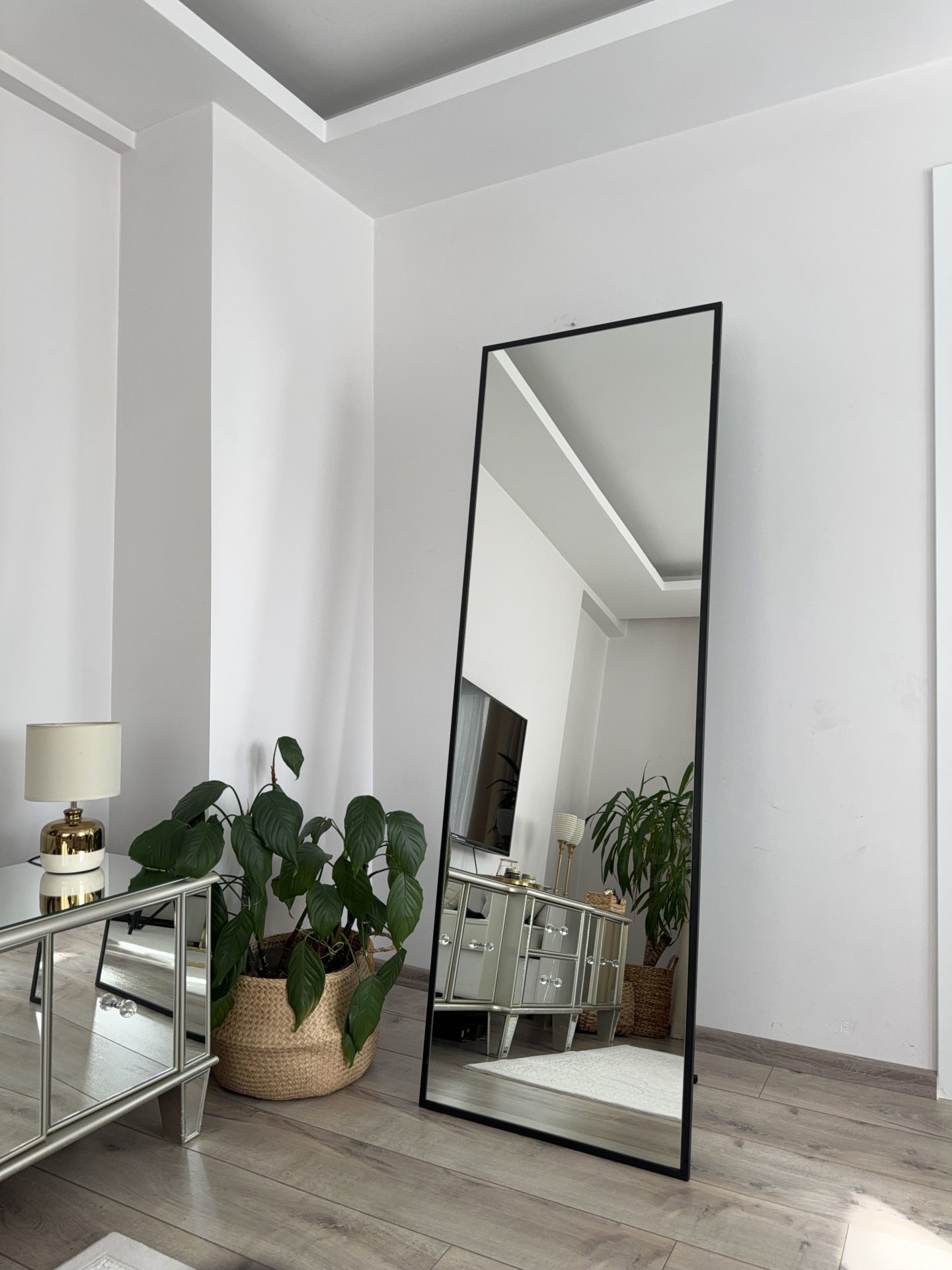 180X60 SİYAH DİKDÖRTGEN BOY AYNASI