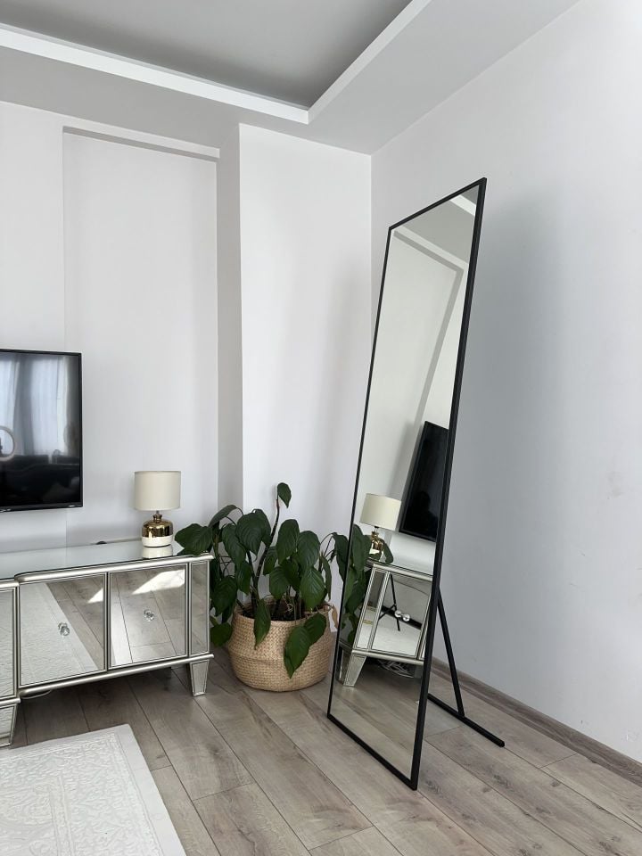 180X60 SİYAH DİKDÖRTGEN BOY AYNASI