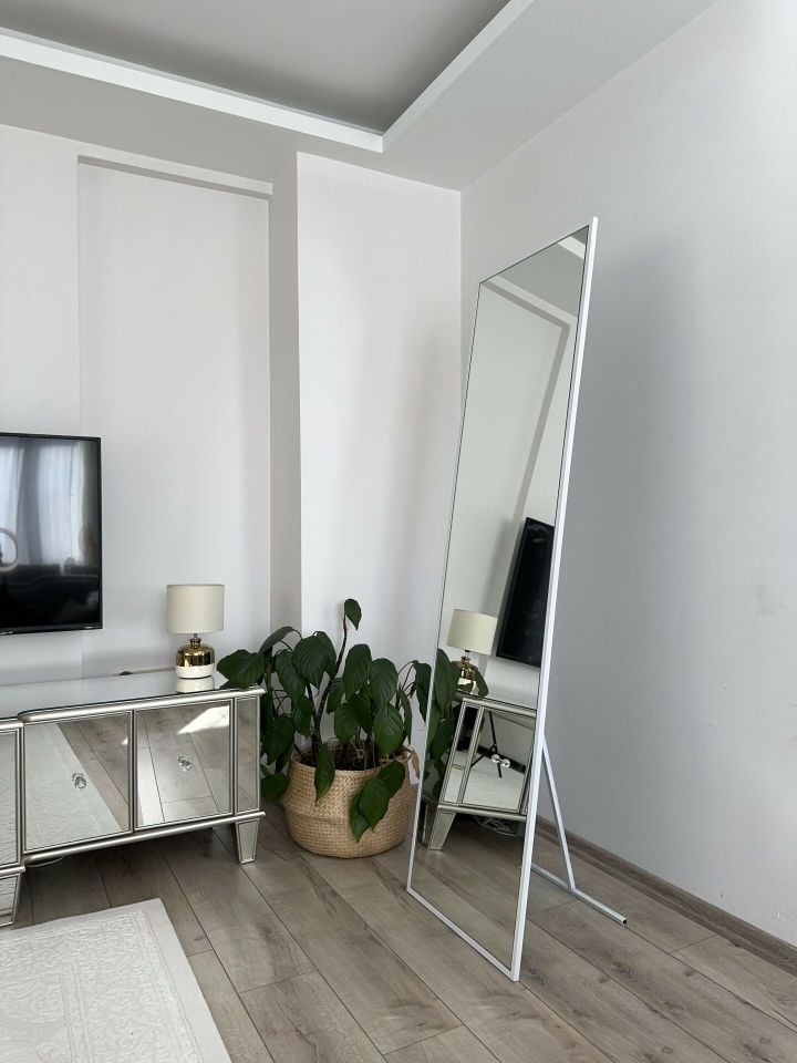 180X60 BEYAZ DİKDÖRTGEN BOY AYNASI