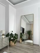 180X80 GOLD DİKDÖRTGEN AYAKLI BOY AYNASI