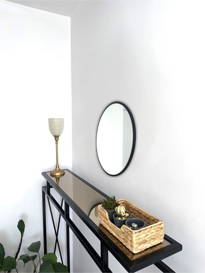 50 CM SİYAH ÇERÇEVELİ YUVARLAK AYNA