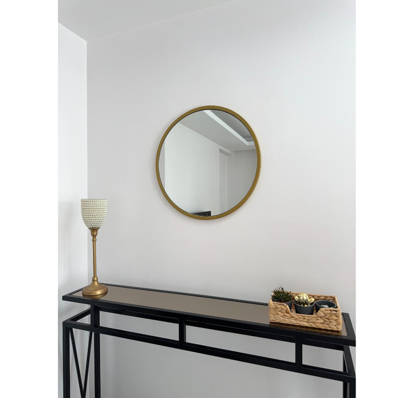 50 CM GOLD ÇERÇEVELİ YUVARLAK AYNA