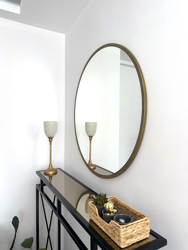 80 CM ESKİTME ÇERÇEVELİ YUVARLAK AYNA