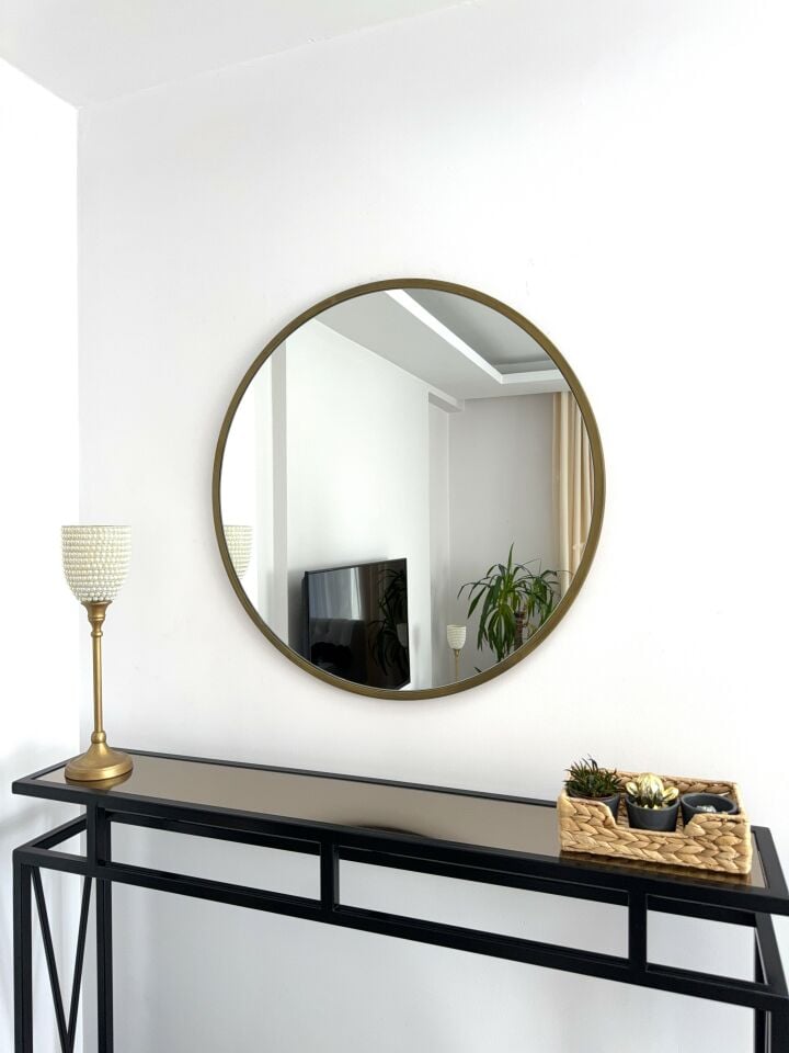 70 CM ESKİTME ÇERÇEVELİ YUVARLAK AYNA