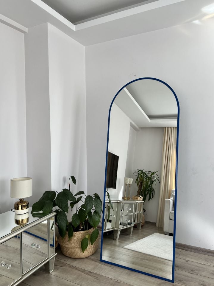 180X70 CM MAVİ OVAL AYAKLI BOY AYNASI