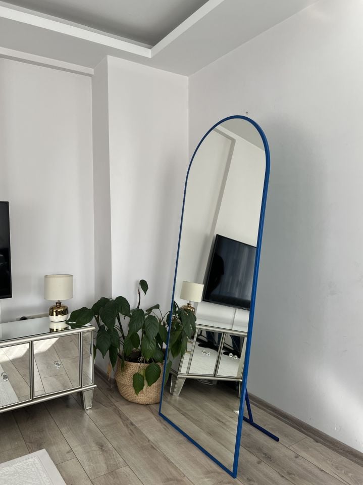 180X70 CM MAVİ OVAL AYAKLI BOY AYNASI