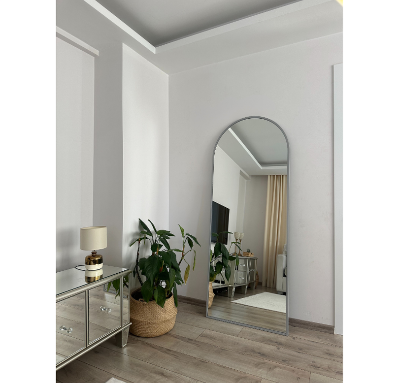 180X70 CM GRİ OVAL AYAKLI BOY AYNASI