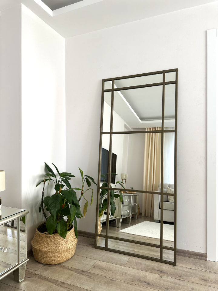 ESKİTME ÇERÇEVELİ DEKORATİF MODEL BOY AYNASI