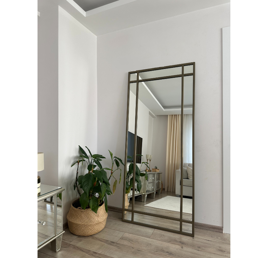 ESKİTME ÇERÇEVELİ DEKORATİF MODEL BOY AYNASI