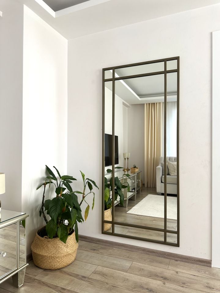 ESKİTME ÇERÇEVELİ DEKORATİF MODEL BOY AYNASI