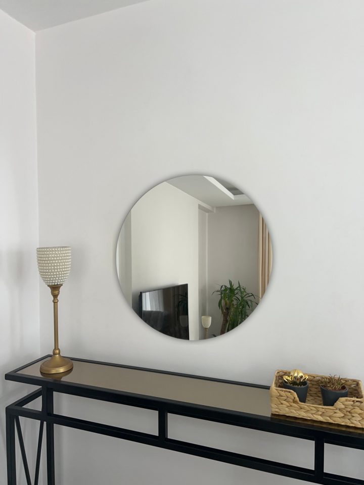 60 CM ÇERÇEVESİZ YUVARLAK AYNA