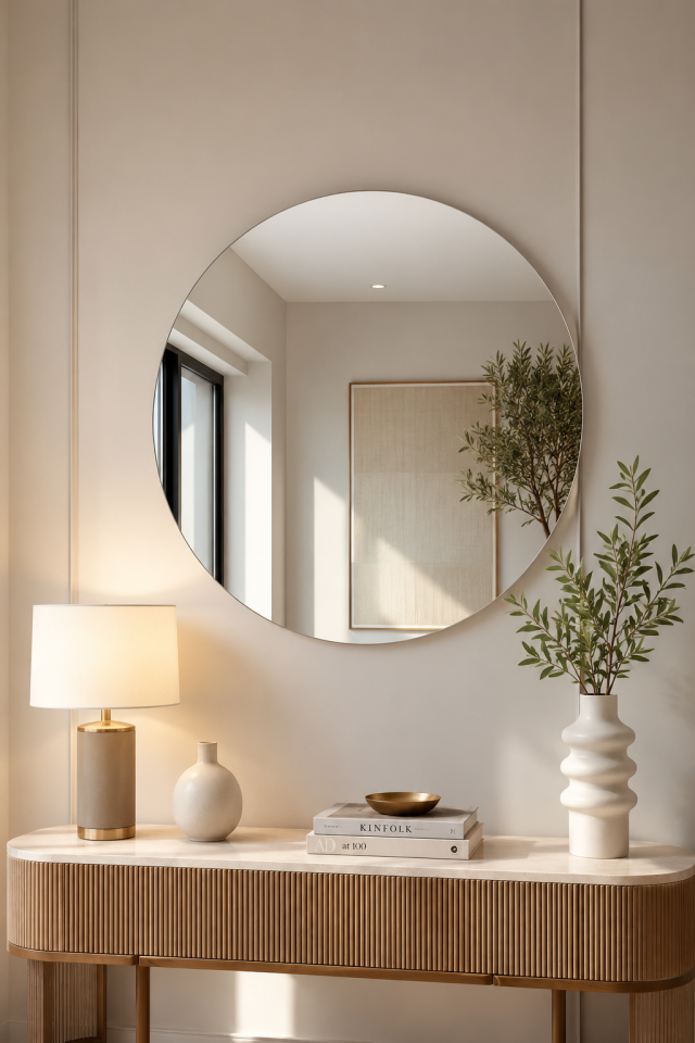 70 CM ÇERÇEVESİZ YUVARLAK AYNA