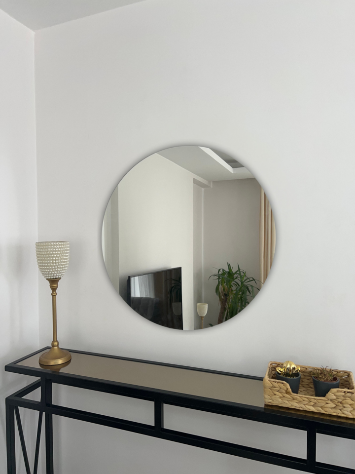 70 CM ÇERÇEVESİZ YUVARLAK AYNA