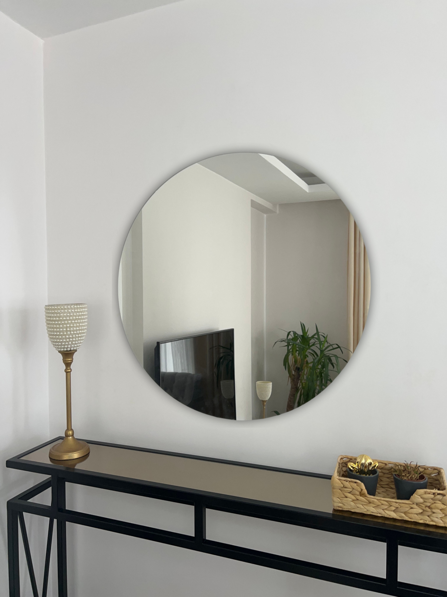 90 CM ÇERÇEVESİZ YUVARLAK AYNA