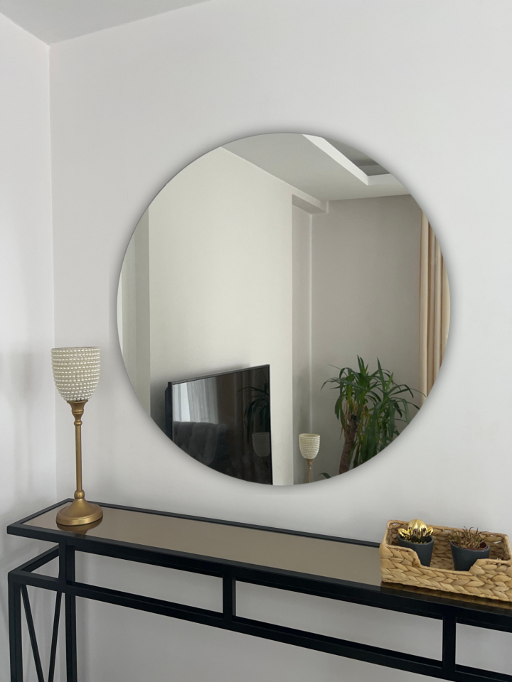 100 CM ÇERÇEVESİZ YUVARLAK AYNA