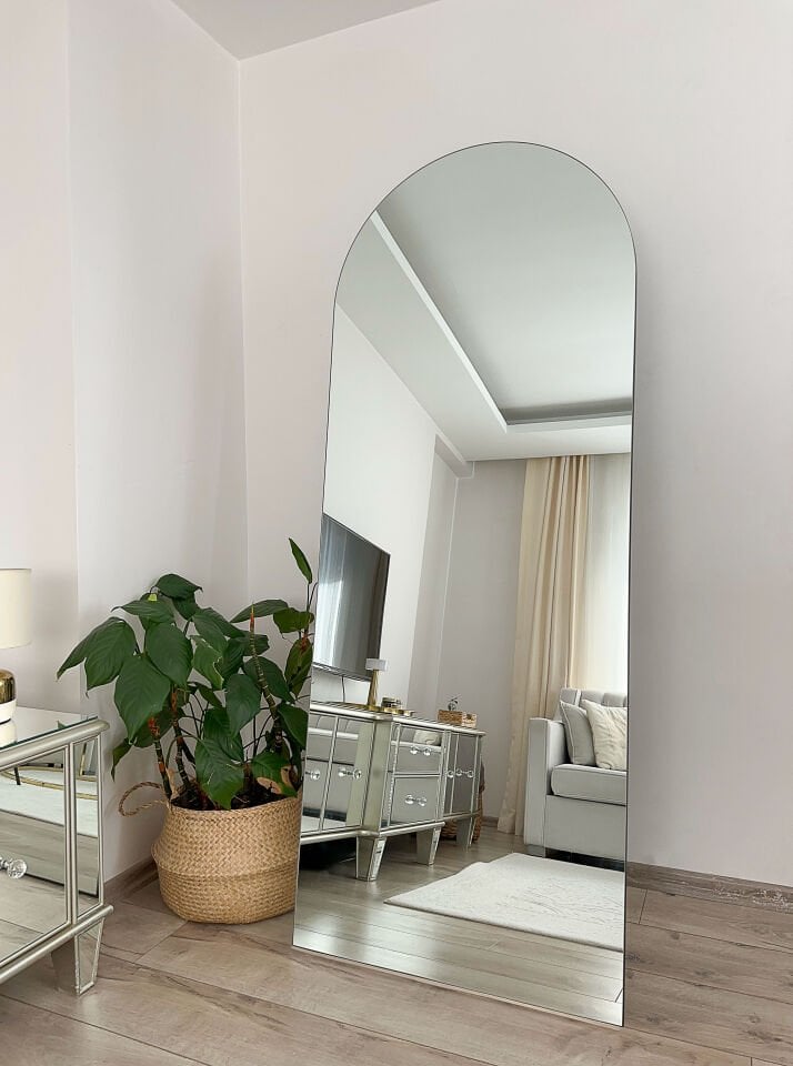 Çerçevesiz Model 180X70 cm Oval Ayaklı Boy Aynası