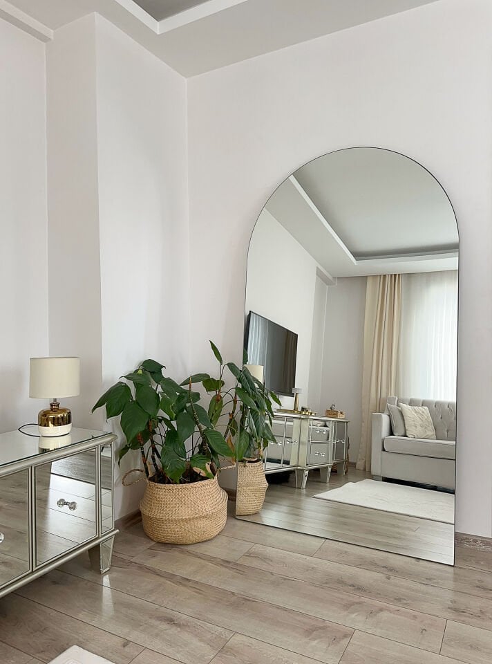 Çerçevesiz Model 180X100 cm Oval Ayaklı Boy Aynası