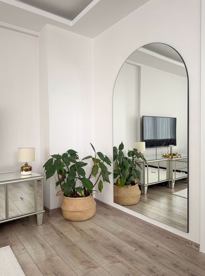 Çerçevesiz Model 180X100 cm Oval Ayaklı Boy Aynası