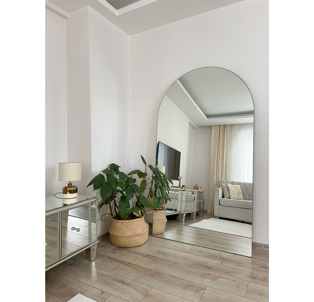 Çerçevesiz Model 180X100 cm Oval Ayaklı Boy Aynası