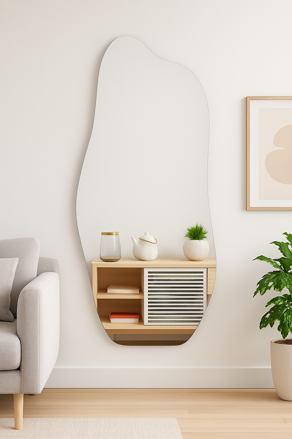 ASİMETRİK MODEL AYNA 140X50 CM