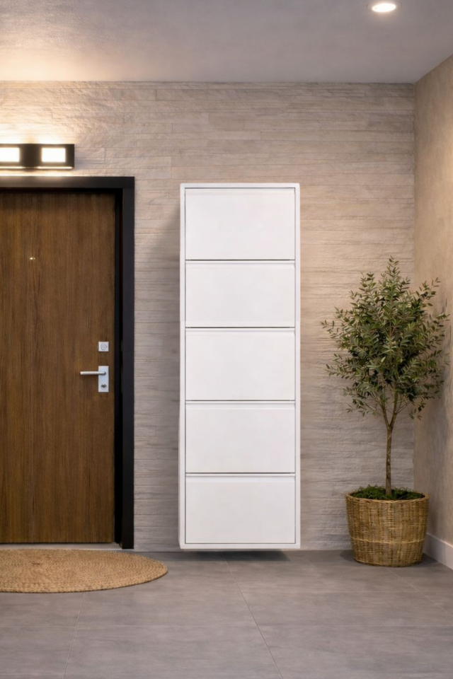 BEYAZ 5 KAPAKLI METAL AYAKKABILIK