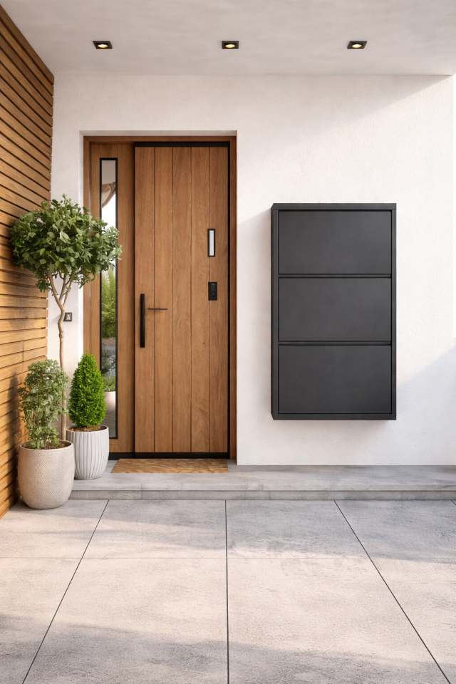 ANTRASİT 3 KAPAKLI METAL AYAKKABILIK