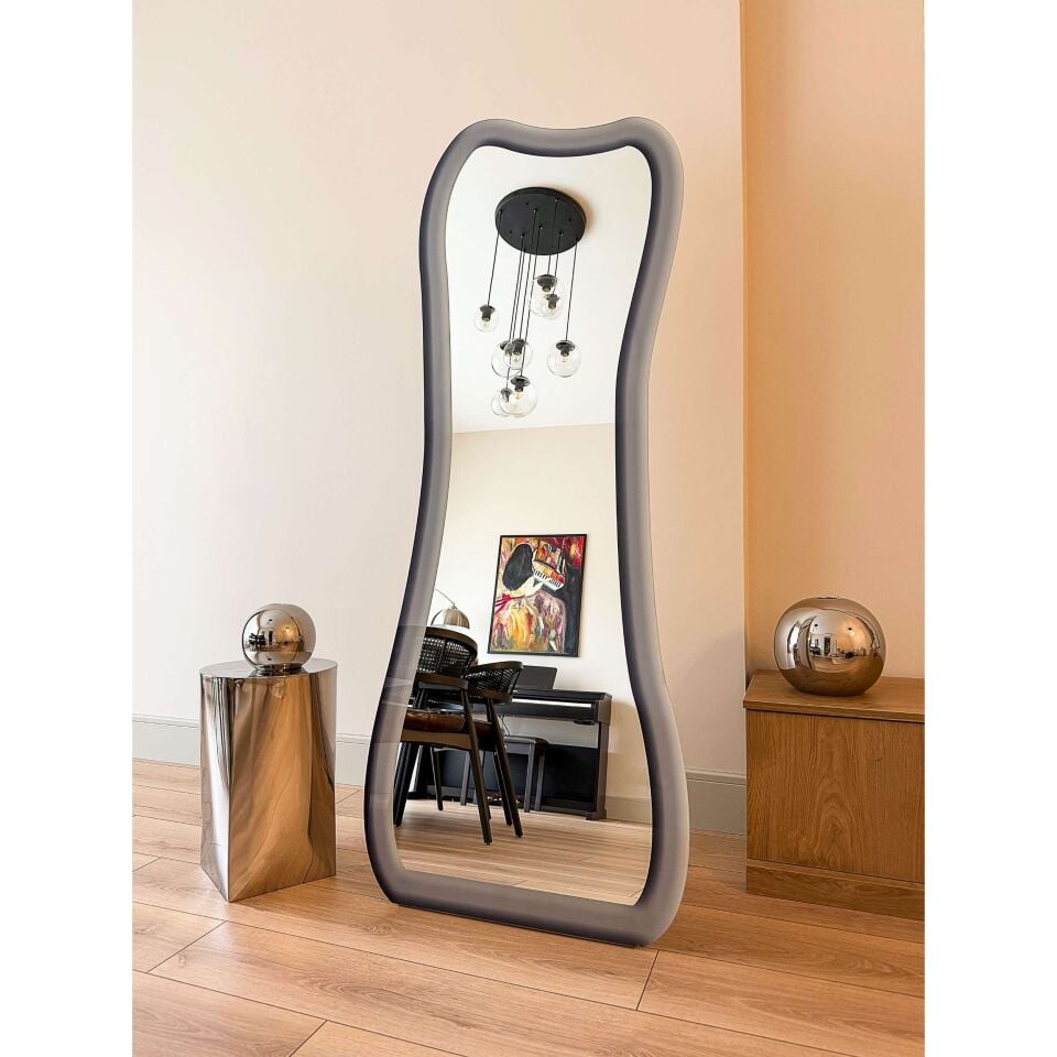 180X70 CM UV Baskılı Asimetrik Model Ayaklı Boy Aynası